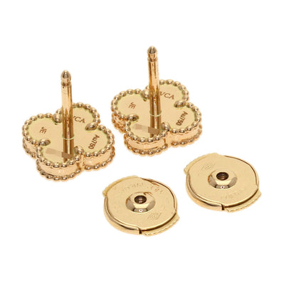 Van Cleef & Arpels Sweet Alhambra Carnelian earring K18 Pink Gold Ladies [Used]