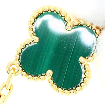 Van Cleef & Arpels Vintage Alhambra Malachite Bracelet K18 Yellow Gold Ladies [Used]