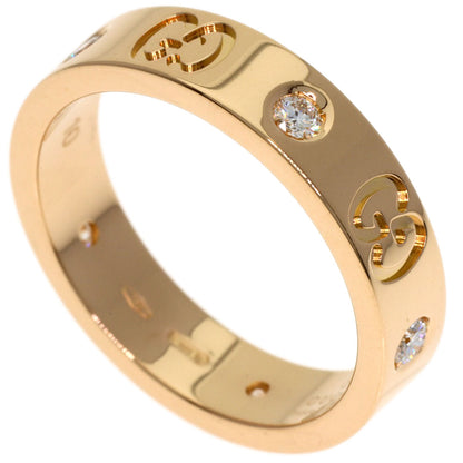 GUCCI Icon Diamond #10 Ring K18 Pink Gold Ladies [Used]