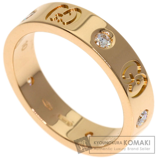 GUCCI Icon Diamond #10 Ring K18 Pink Gold Ladies [Used]