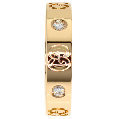 GUCCI Icon Diamond #10 Ring K18 Pink Gold Ladies [Used]