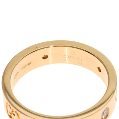 GUCCI Icon Diamond #10 Ring K18 Pink Gold Ladies [Used]