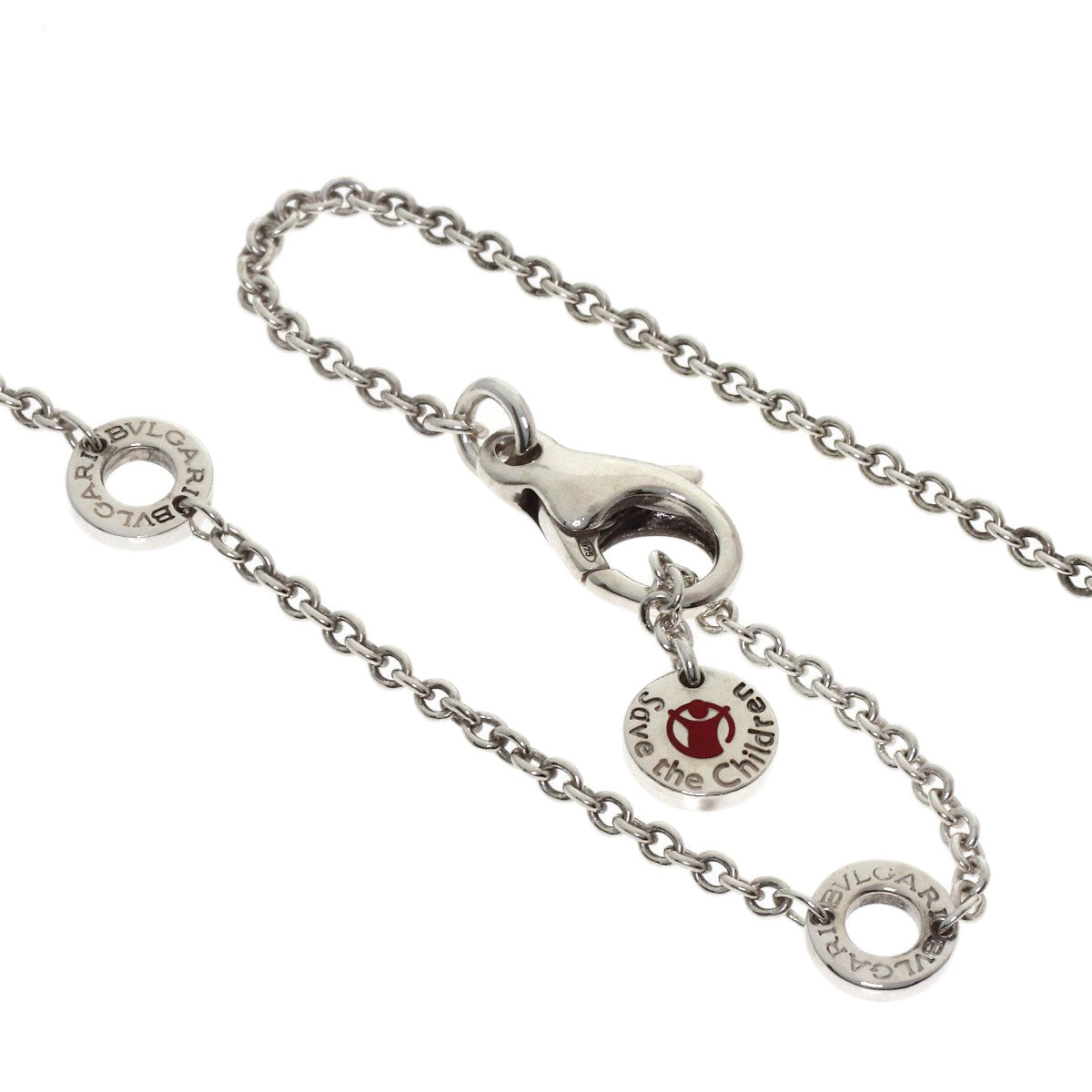 BVLGARI B.zero1 Save the Children Necklace Silver CeramicLadies [Used]
