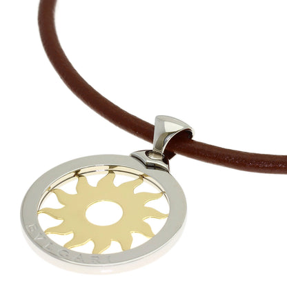 BVLGARI Tondo Sun Large Necklace K18 Yellow Gold Stainless Steelunisex [Used]