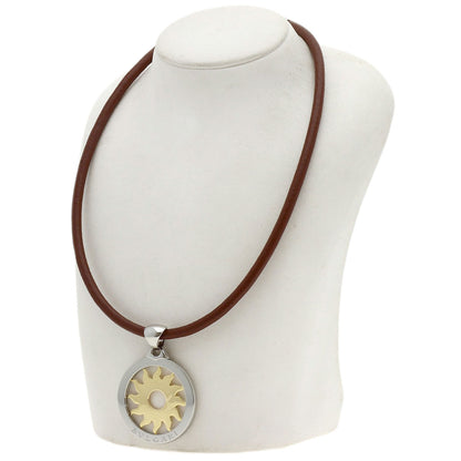BVLGARI Tondo Sun Large Necklace K18 Yellow Gold Stainless Steelunisex [Used]