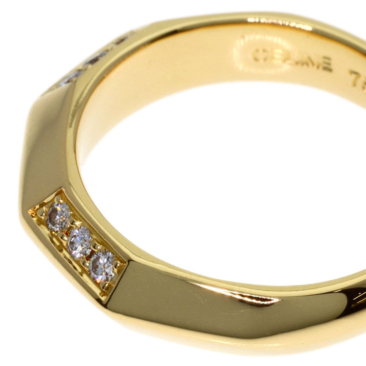 CELINE Diamond Ring K18 Yellow Gold Ladies [Used]