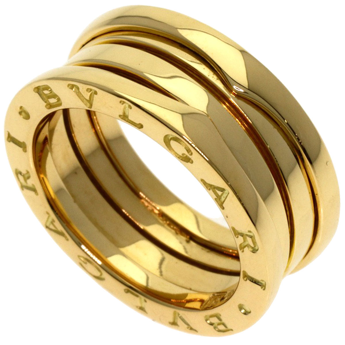 BVLGARI B.zero1 3-band #51 Ring K18 Yellow Gold Ladies [Used]