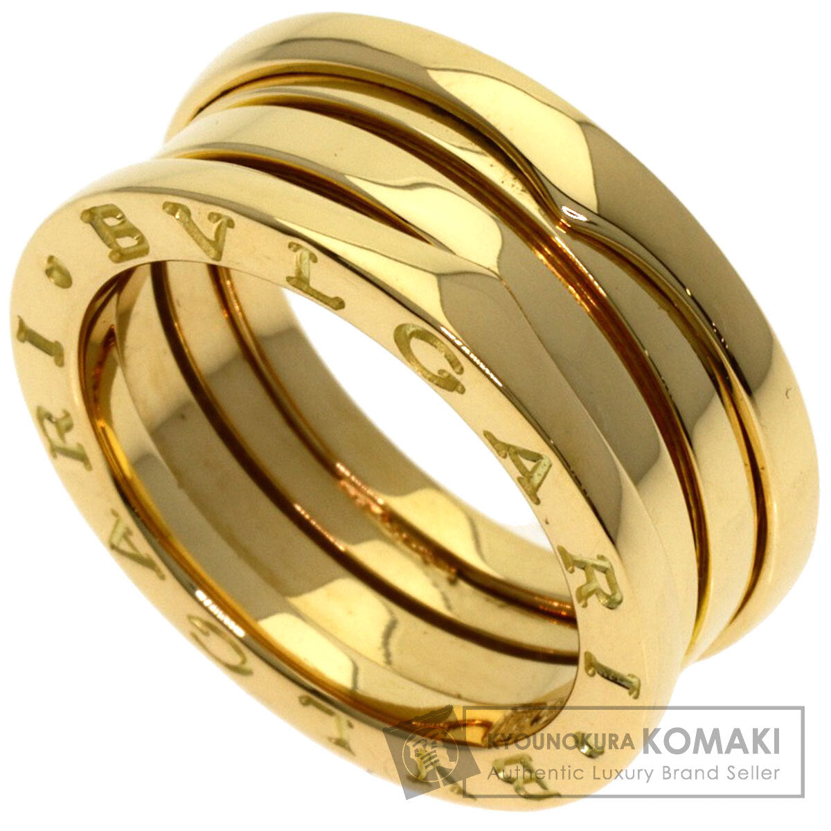 BVLGARI B.zero1 3-band #51 Ring K18 Yellow Gold Ladies [Used]