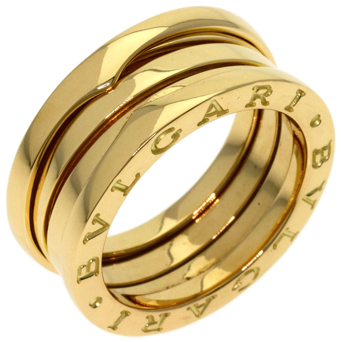 BVLGARI B.zero1 3-band #51 Ring K18 Yellow Gold Ladies [Used]