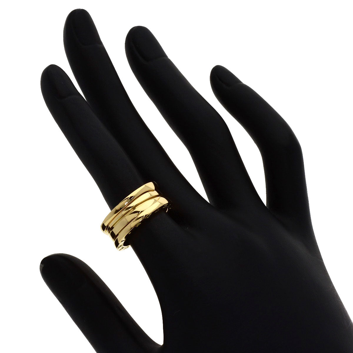 BVLGARI B.zero1 3-band #51 Ring K18 Yellow Gold Ladies [Used]
