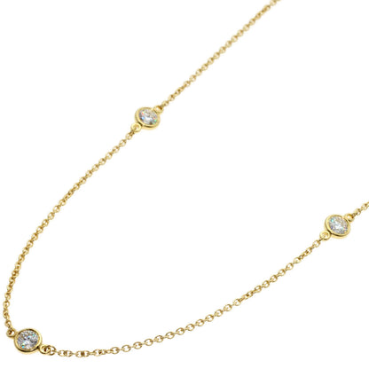 TIFFANY&Co. By The Yard 3P Diamond Necklace K18 Yellow Gold Ladies [Used]