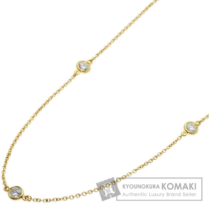 TIFFANY&Co. By The Yard 3P Diamond Necklace K18 Yellow Gold Ladies [Used]