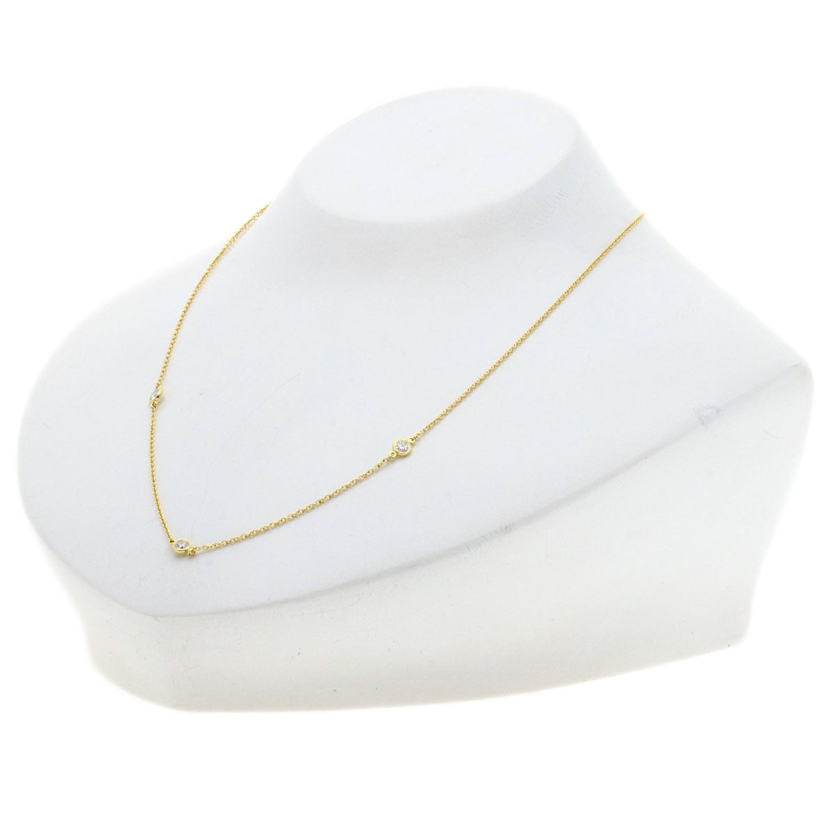 TIFFANY&Co. By The Yard 3P Diamond Necklace K18 Yellow Gold Ladies [Used]