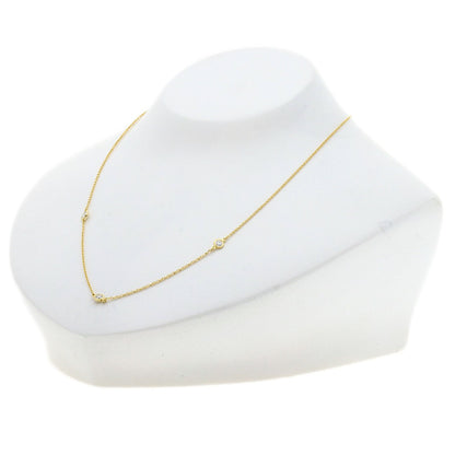 TIFFANY&Co. By The Yard 3P Diamond Necklace K18 Yellow Gold Ladies [Used]