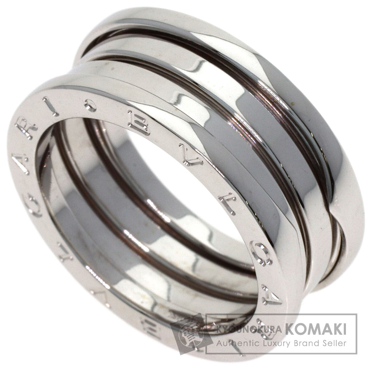 BVLGARI B.zero1 3 Bands #56 Ring K18 White Gold Ladies [Used]