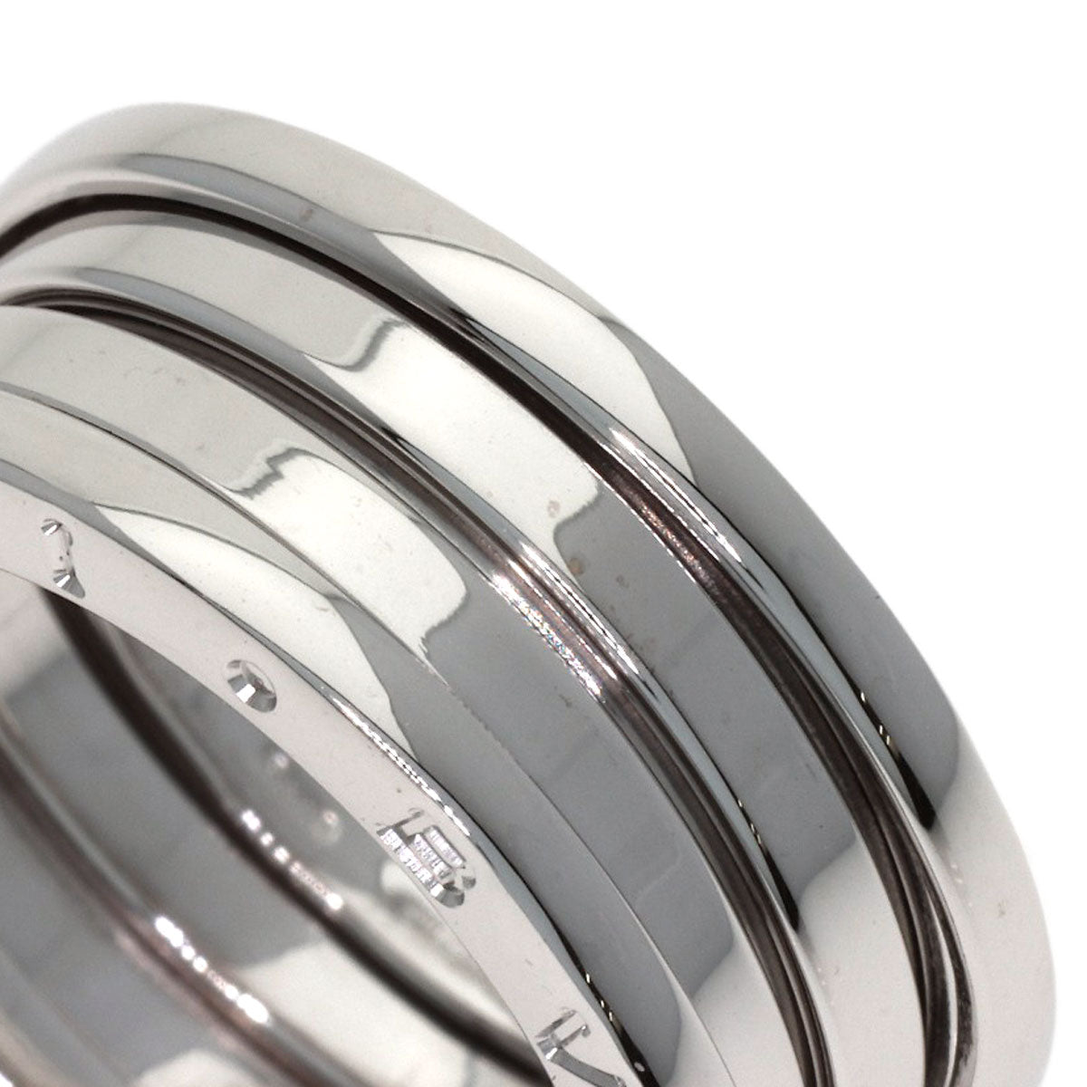 BVLGARI B.zero1 3 Bands #56 Ring K18 White Gold Ladies [Used]