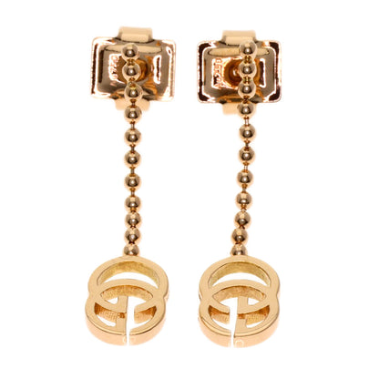 GUCCI GG Running Chain earring K18 Pink Gold Ladies [Used]