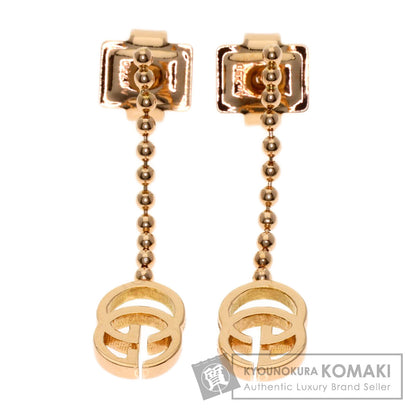GUCCI GG Running Chain earring K18 Pink Gold Ladies [Used]