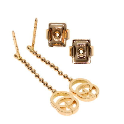 GUCCI GG Running Chain earring K18 Pink Gold Ladies [Used]