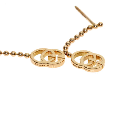 GUCCI GG Running Chain earring K18 Pink Gold Ladies [Used]