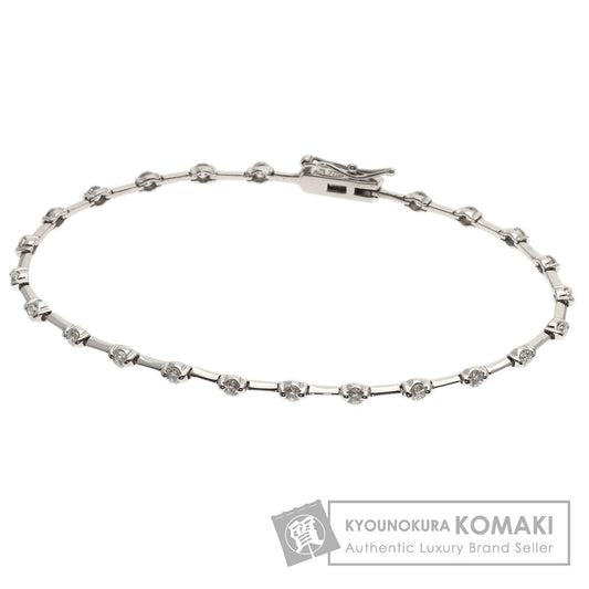 De Beers LINE Diamond Bracelet K18 White Gold Ladies [Used]