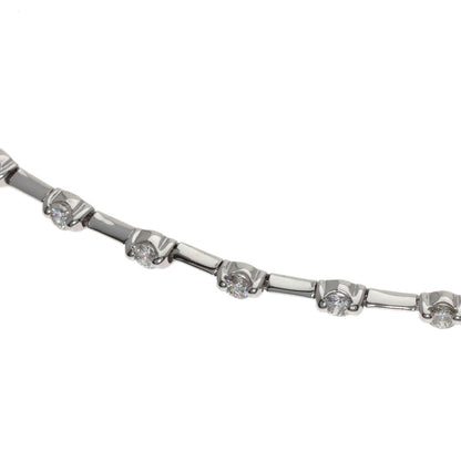 De Beers LINE Diamond Bracelet K18 White Gold Ladies [Used]