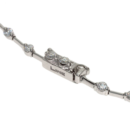 De Beers LINE Diamond Bracelet K18 White Gold Ladies [Used]