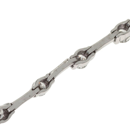 De Beers LINE Diamond Bracelet K18 White Gold Ladies [Used]
