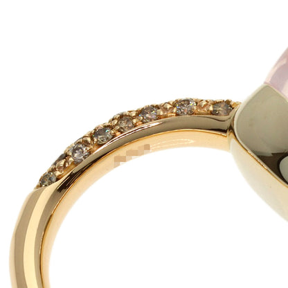 Pomellato Nude Rose Quartz Diamond #53 Ring K18 Pink Gold Ladies [Used]