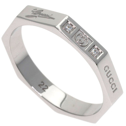 GUCCI Octagonal Diamond #22 Ring K18 White Gold Ladies [Used]
