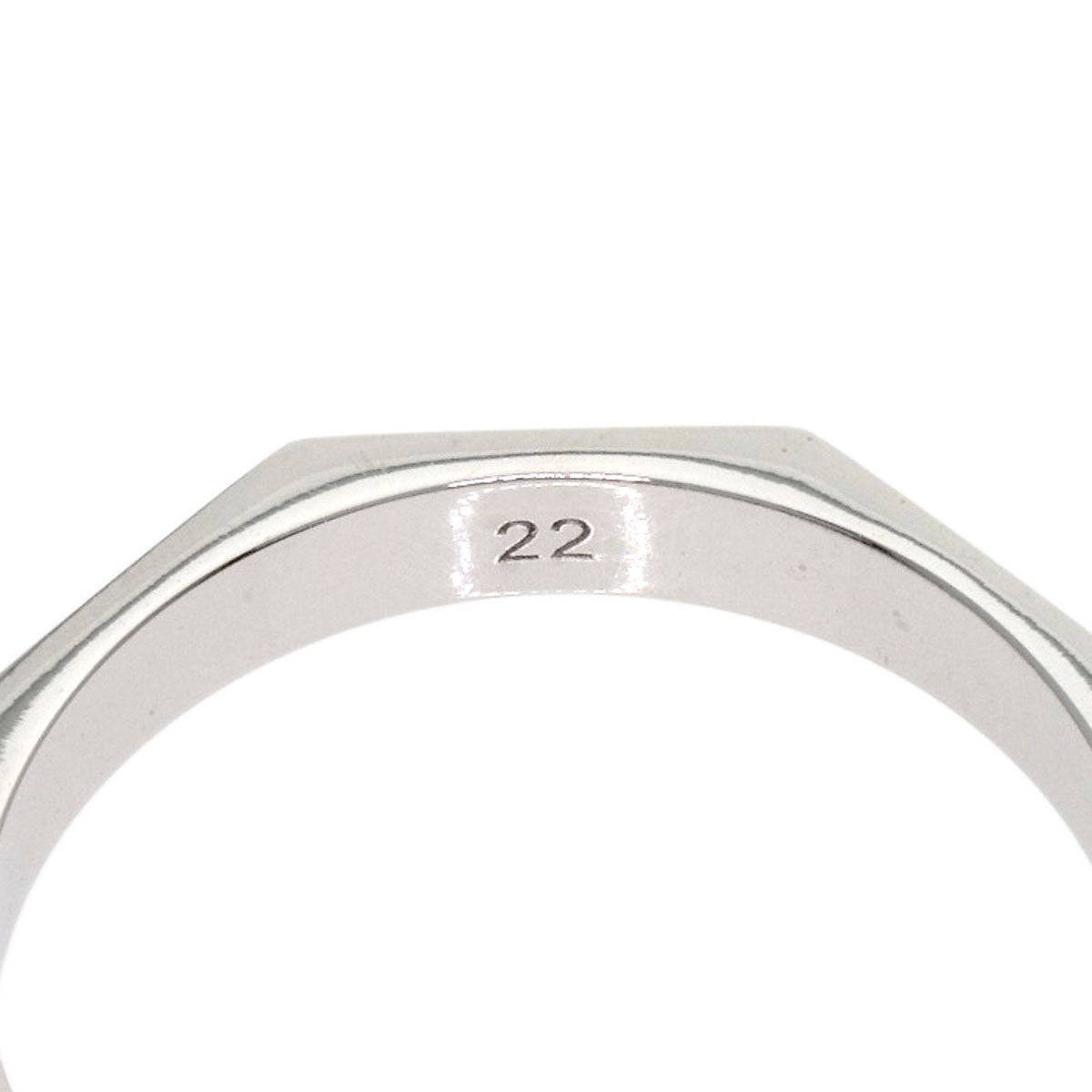 GUCCI Octagonal Diamond #22 Ring K18 White Gold Ladies [Used]