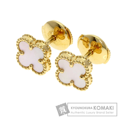 Van Cleef & Arpels Sweet Alhambra Shell earring K18 Yellow Gold Ladies [Used]