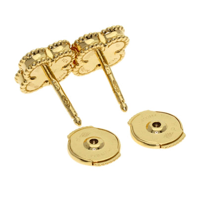 Van Cleef & Arpels Sweet Alhambra Shell earring K18 Yellow Gold Ladies [Used]