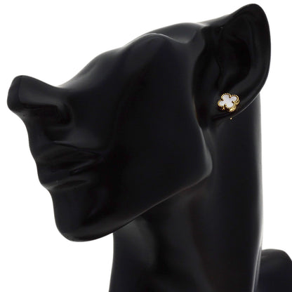 Van Cleef & Arpels Sweet Alhambra Shell earring K18 Yellow Gold Ladies [Used]