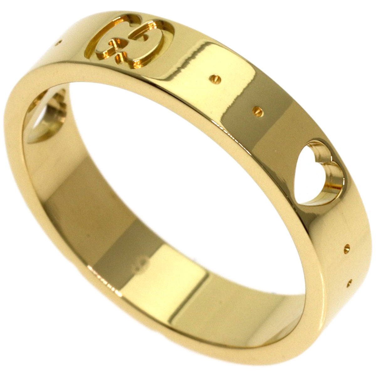 GUCCI Icon Amour #9 Ring K18 Yellow Gold Ladies [Used]