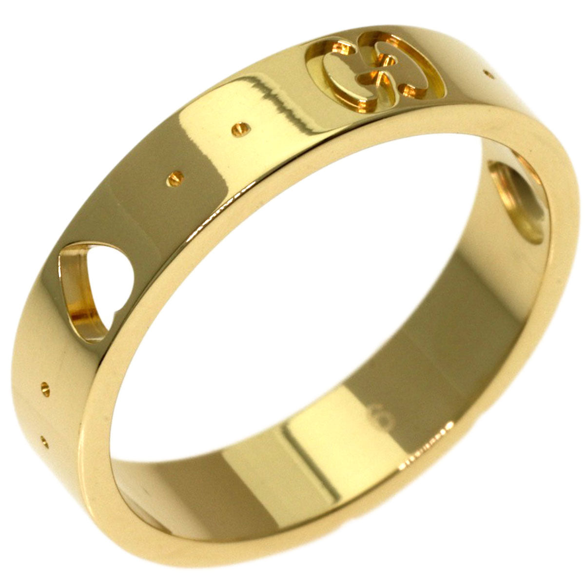 GUCCI Icon Amour #9 Ring K18 Yellow Gold Ladies [Used]