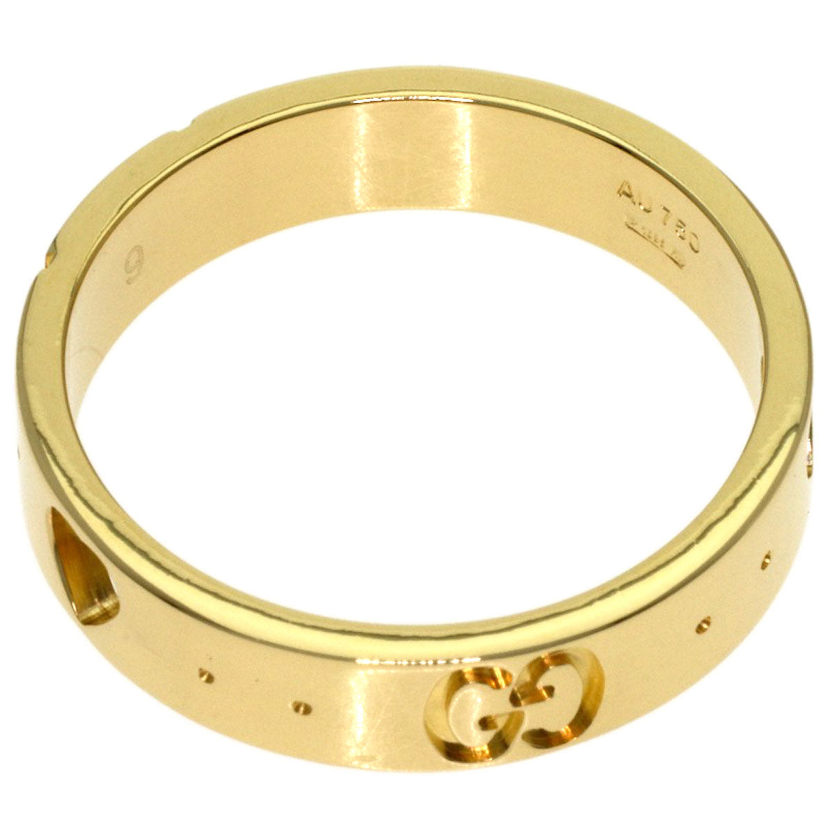 GUCCI Icon Amour #9 Ring K18 Yellow Gold Ladies [Used]
