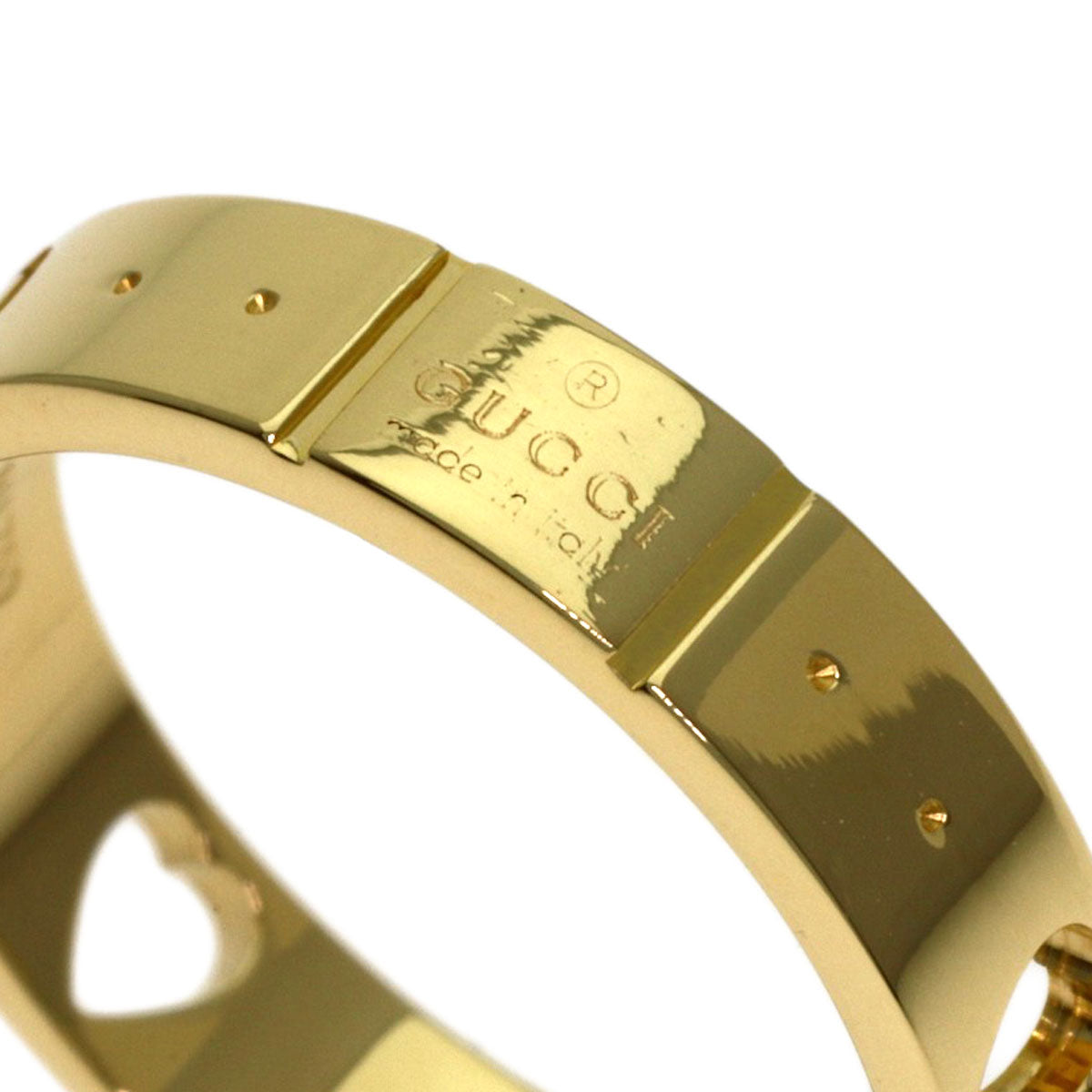 GUCCI Icon Amour #9 Ring K18 Yellow Gold Ladies [Used]