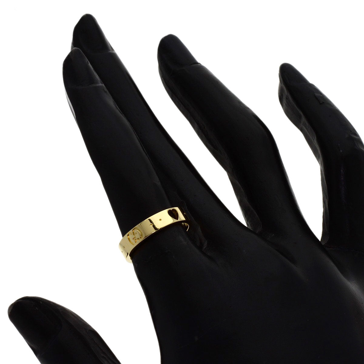 GUCCI Icon Amour #9 Ring K18 Yellow Gold Ladies [Used]
