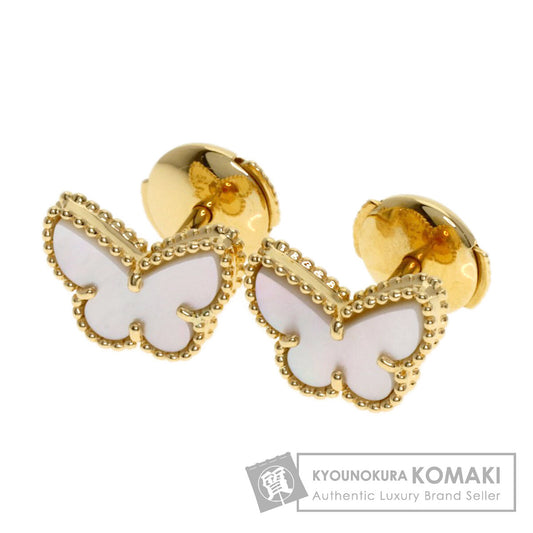 Van Cleef & Arpels Sweet Alhambra Papillon Shell earring K18 Yellow Gold Ladies [Used]