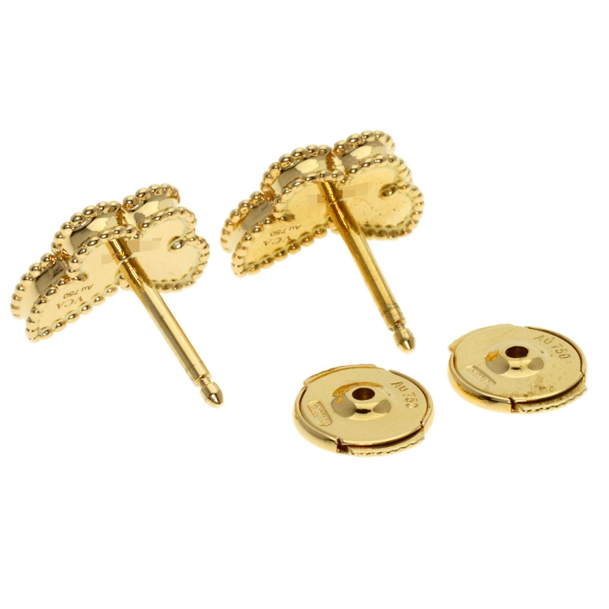 Van Cleef & Arpels Sweet Alhambra Papillon Shell earring K18 Yellow Gold Ladies [Used]