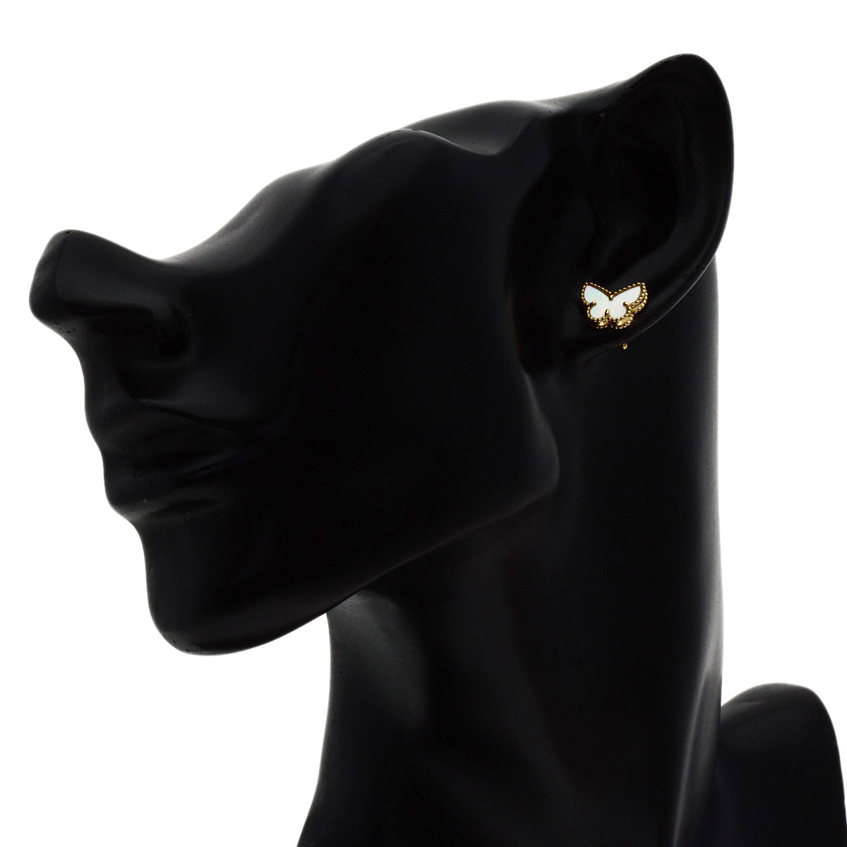 Van Cleef & Arpels Sweet Alhambra Papillon Shell earring K18 Yellow Gold Ladies [Used]