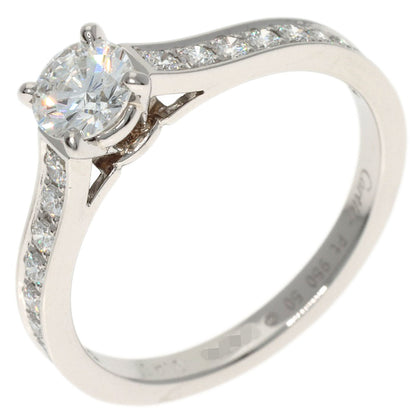 CARTIER Solitaire Diamond F-VVS2-VG #50 Ring Platinum PT950 Ladies [Used]