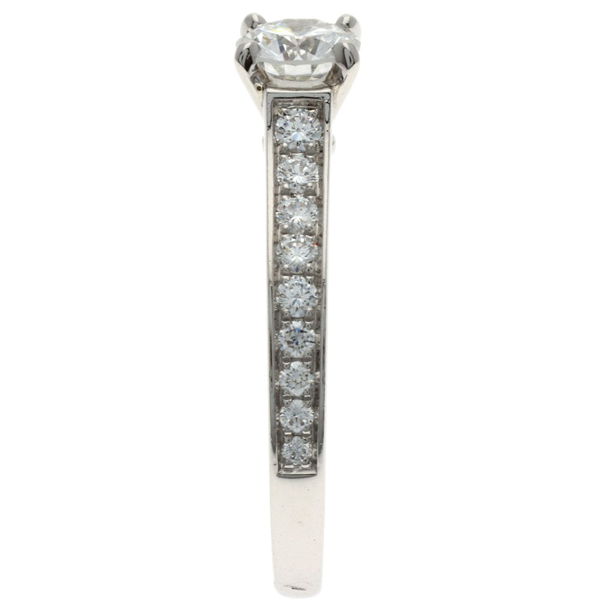 CARTIER Solitaire Diamond F-VVS2-VG #50 Ring Platinum PT950 Ladies [Used]
