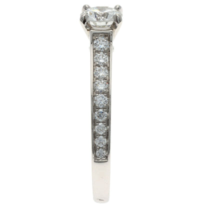 CARTIER Solitaire Diamond F-VVS2-VG #50 Ring Platinum PT950 Ladies [Used]