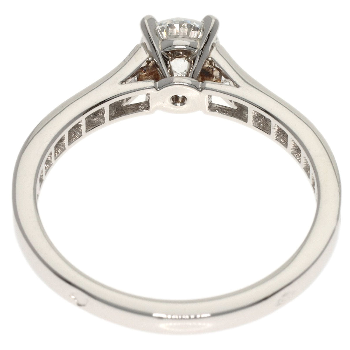 CARTIER Solitaire Diamond F-VVS2-VG #50 Ring Platinum PT950 Ladies [Used]