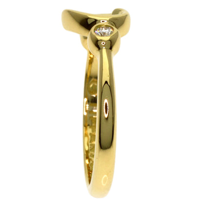 TIFFANY&Co. Open Heart 2P Diamond Ring K18 Yellow Gold Ladies [Used]