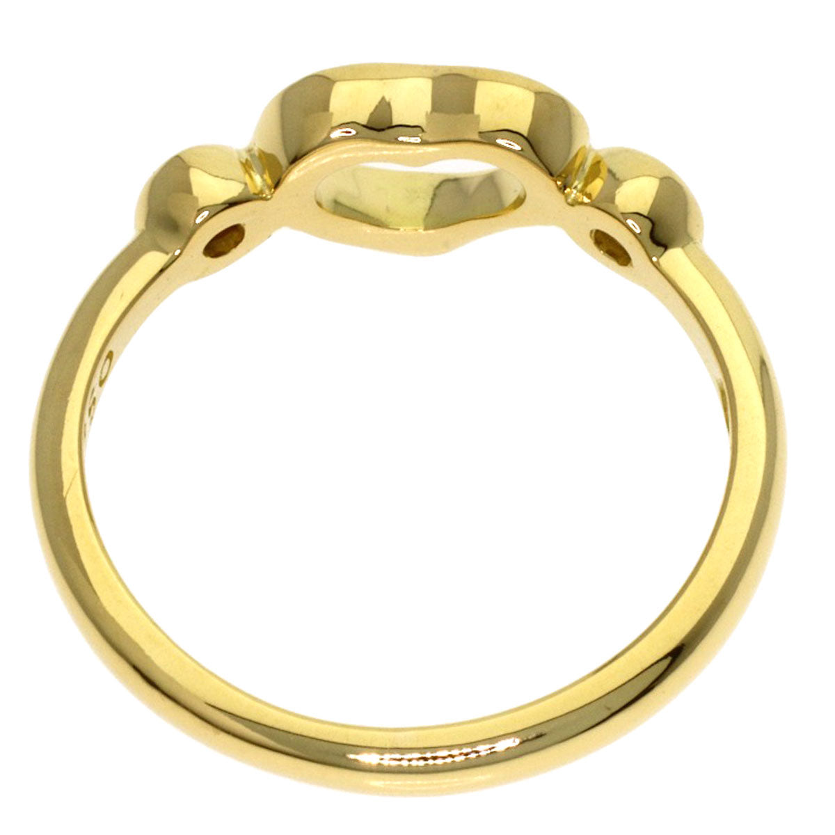 TIFFANY&Co. Open Heart 2P Diamond Ring K18 Yellow Gold Ladies [Used]