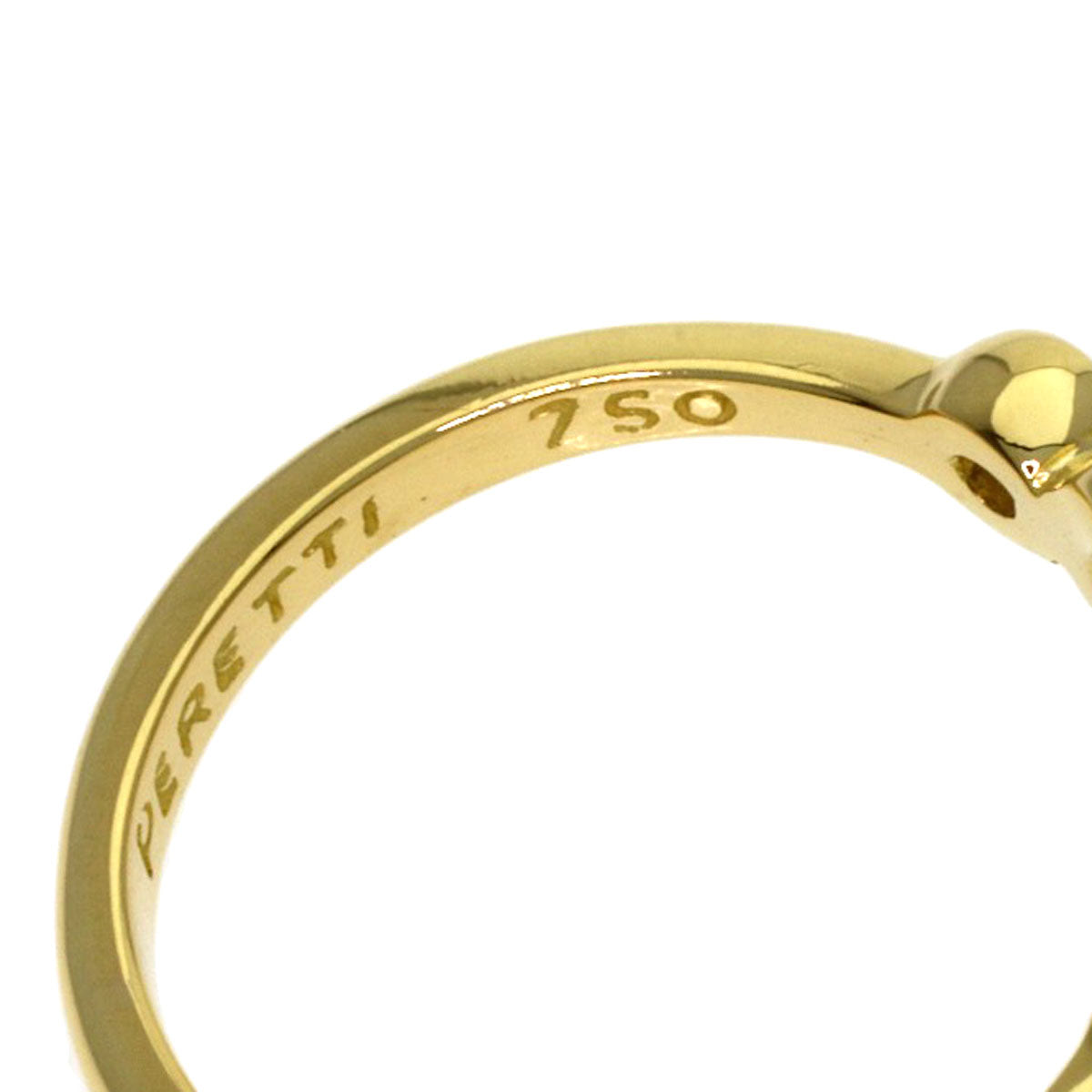 TIFFANY&Co. Open Heart 2P Diamond Ring K18 Yellow Gold Ladies [Used]