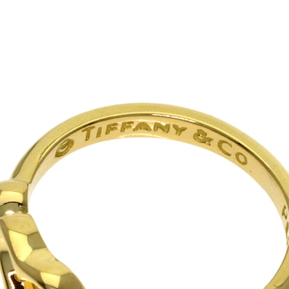 TIFFANY&Co. Open Heart 2P Diamond Ring K18 Yellow Gold Ladies [Used]